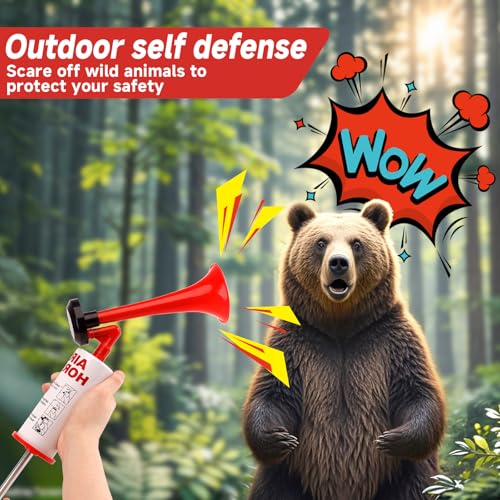 BANHAO Aluminum Handheld Air Horn – Loud Manual Noisemaker for Safety and Events