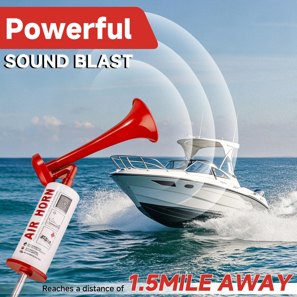 BANHAO Aluminum Handheld Air Horn – Loud Manual Noisemaker for Safety and Events