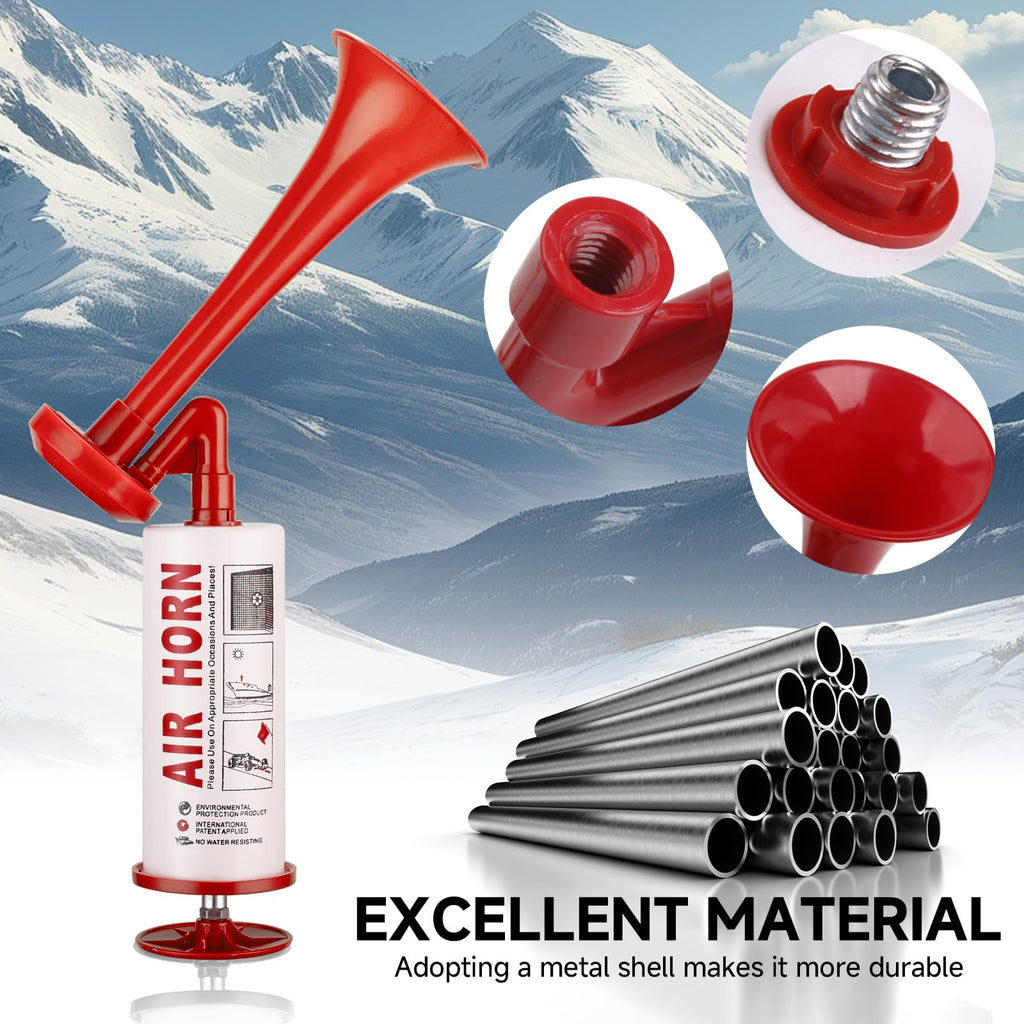 BANHAO Aluminum Handheld Air Horn – Loud Manual Noisemaker for Safety and Events