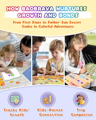 Baobrava 37-Theme Tracing Activity Book for Kids Ages 3-8 - Reusable Erasable Handwriting Practice
