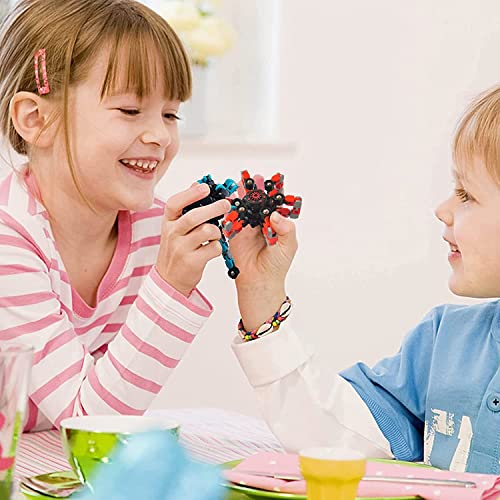 BAOERHUI 12 Pack Deformable Fidget Toys - DIY Robot Spinners Stress Relief Gyro for Kids Adults