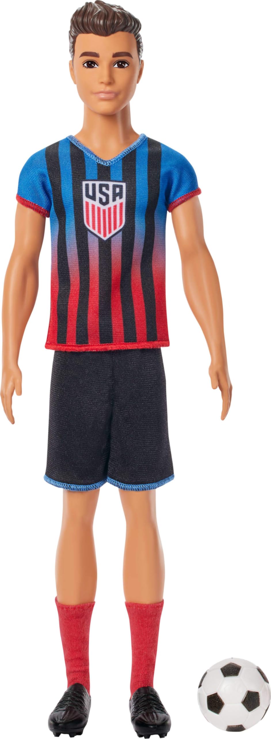 Barbie Careers USSF Soccer Ken Doll – 11.5 Inch with Removable Cleats and Soccer Ball