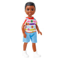 Barbie Chelsea Boy Doll (6-inch) with Striped Shirt and Blue Shorts