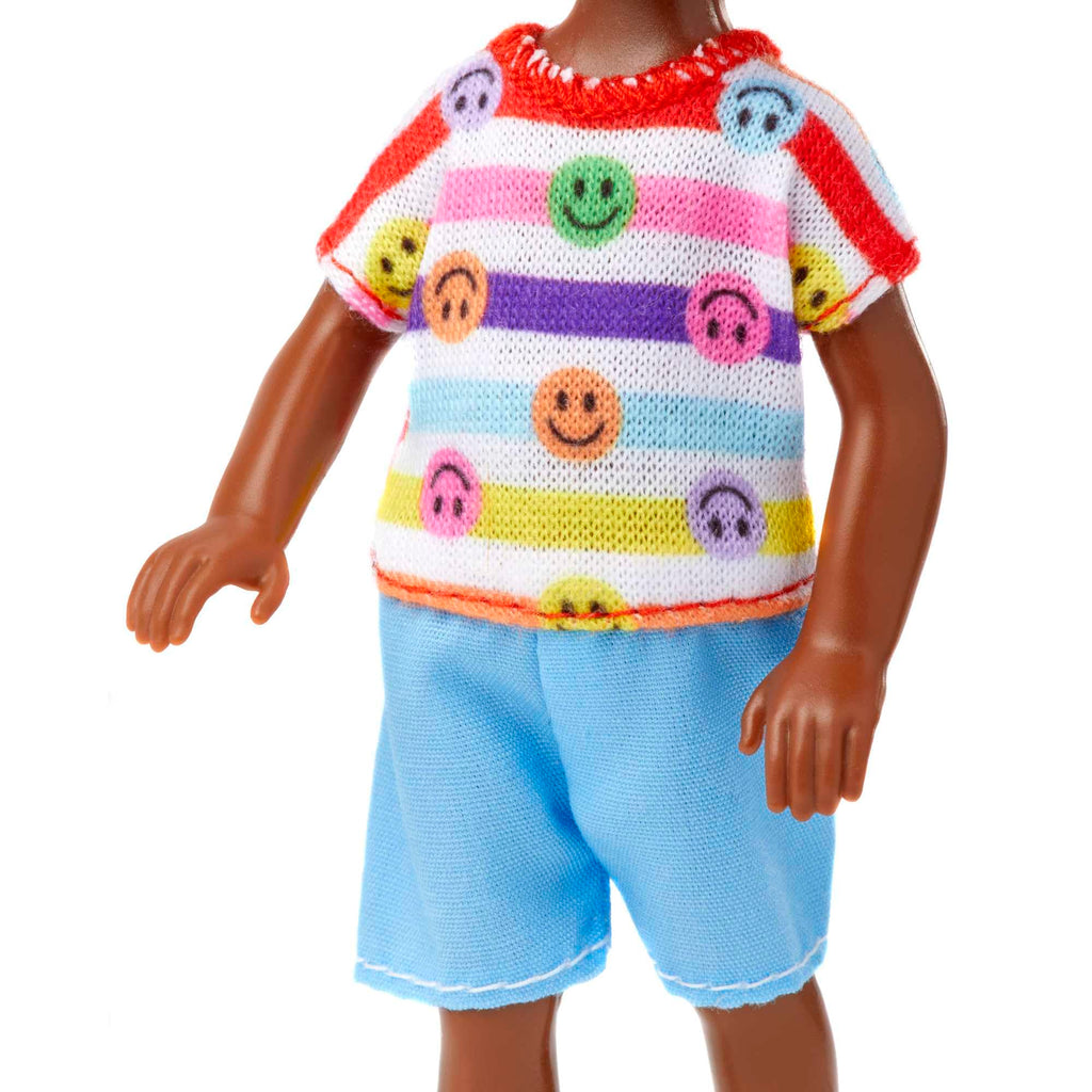 Barbie Chelsea Boy Doll (6-inch) with Striped Shirt and Blue Shorts