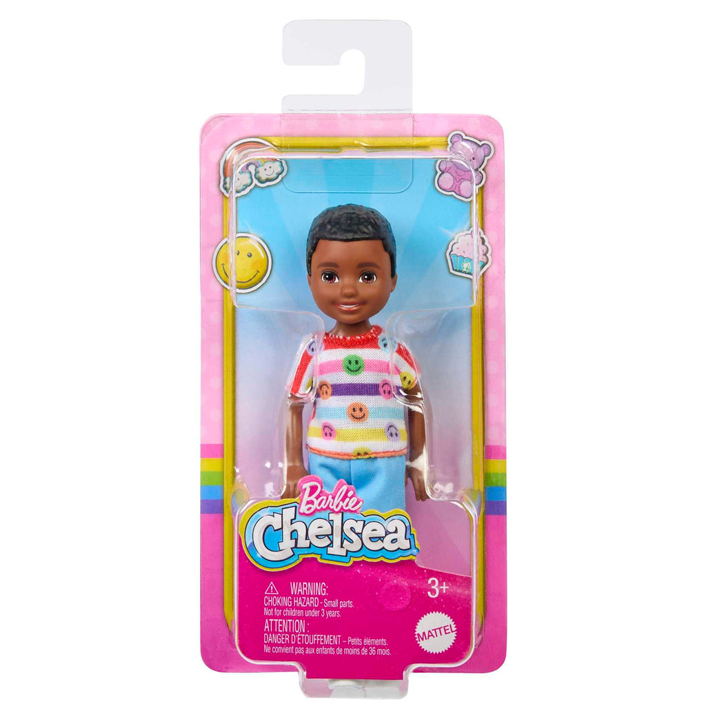 Barbie Chelsea Boy Doll (6-inch) with Striped Shirt and Blue Shorts