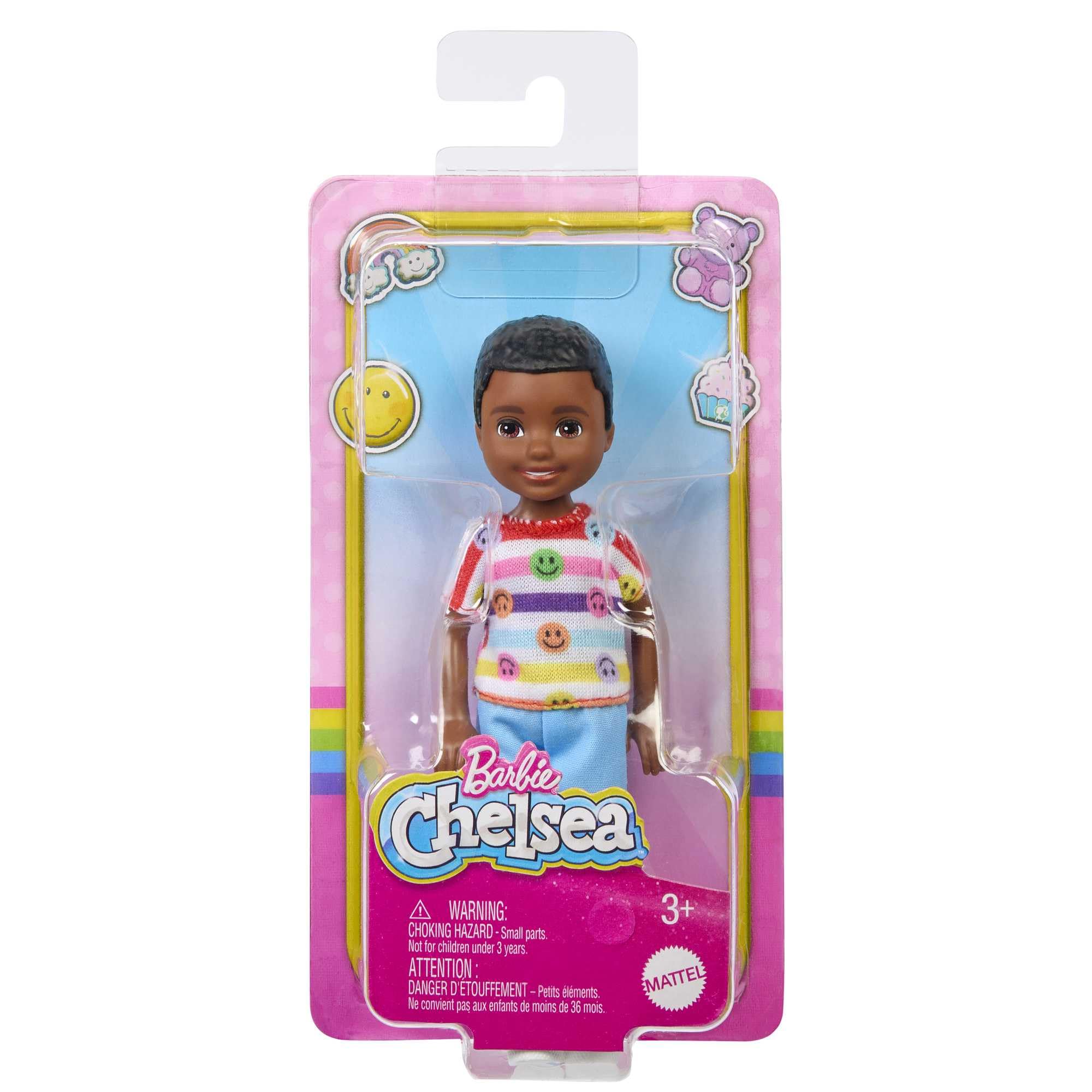 Barbie Chelsea Boy Doll (6-inch) with Striped Shirt and Blue Shorts