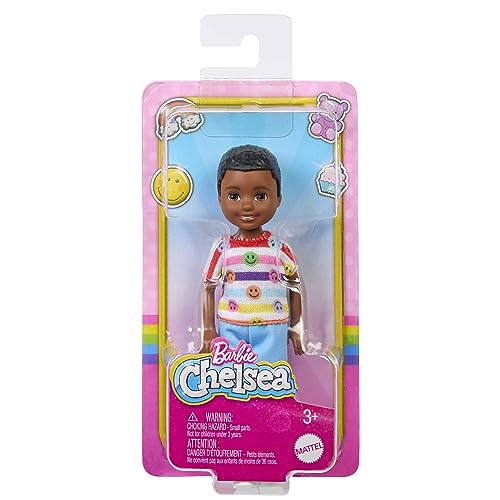 Barbie Chelsea Boy Doll (6-inch) with Striped Shirt and Blue Shorts