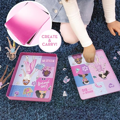 Barbie D.I.Y. Magnetic Play Set: 75+ Pieces, 3 Magnetic Dolls, Travel-Friendly Dress-Up Toy for Kids Ages 4+