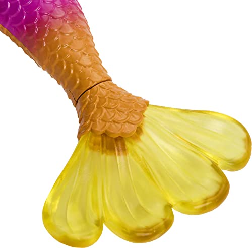 Barbie Dreamtopia Chelsea Mermaid Doll with Removable Floral Headband – Wavy Blonde Hair & Ombre Tail