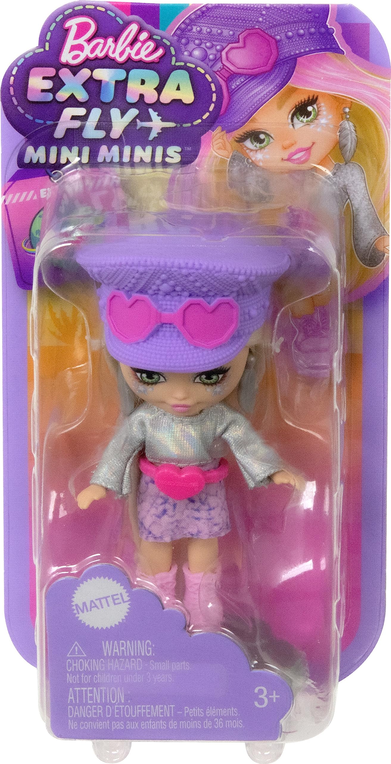 Barbie Extra Mini Minis Travel Doll - Desert Festival Look, 3.25-Inch Posable Doll with Stand