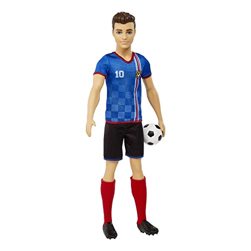 Barbie Ken Soccer Doll – Number 10 Uniform, Cropped Hair, Cleats & Ball