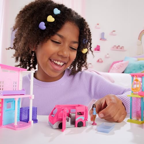 Barbie Mini BarbieLand 4-Pack: 4 Dolls & 4 Vehicles with Color-Change Fun