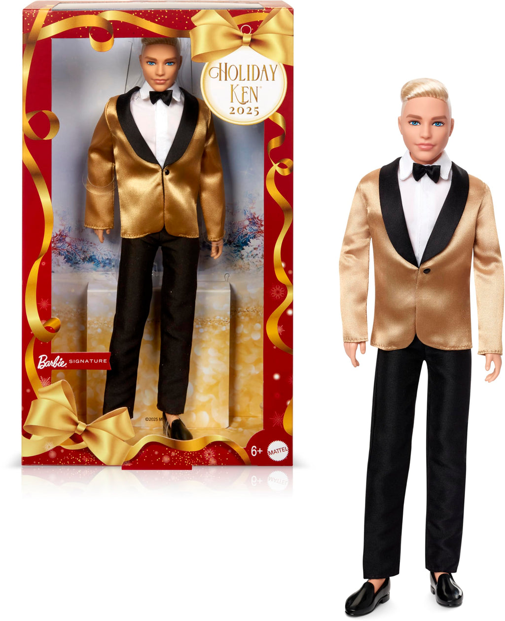 Barbie Signature 2025 Holiday Blonde Ken Collectible Doll - Debut Holiday Ken