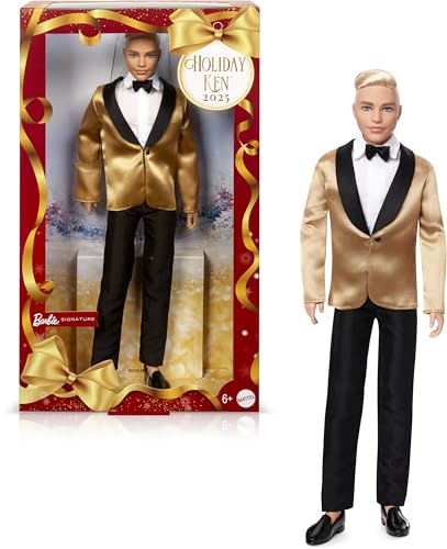 Barbie Signature 2025 Holiday Blonde Ken Collectible Doll - Debut Holiday Ken