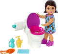 Barbie Skipper Babysitters Inc. Playset: Brunette Doll in Butterfly Dress with Potty & Bathroom Toys