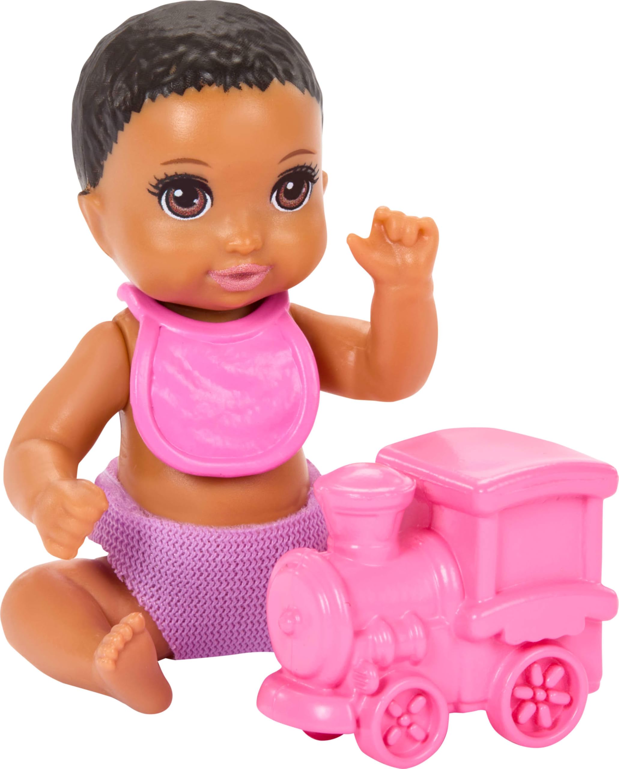 Barbie Skipper Babysitters Inc. Playset with Brunette Doll, Toddler Doll, High Chair & 8 Accessories