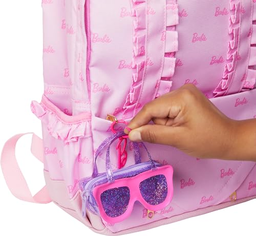 Barbie Sunglasses-Shaped Deluxe Bag: Gingham Dress & 5 Summer Accessories for Fashion Dolls