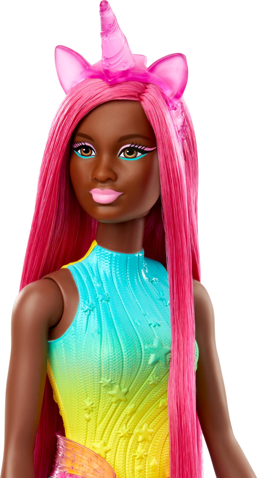 Barbie Unicorn Doll with 7-Inch Magenta Hair & Styling Accessories for Imaginative Play