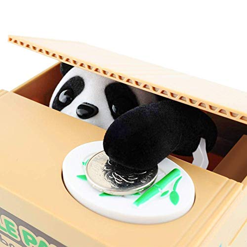 Barelove Kids Piggy Bank - Electronic Panda Coin Counter with Voice Prompts and Stealing Paw