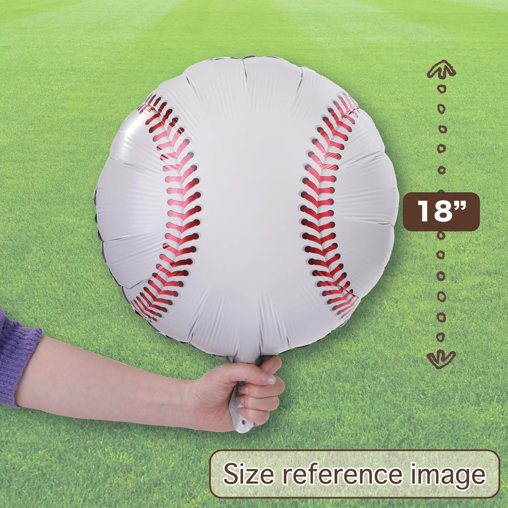 Baseball Birthday Decorations – 82PCS Party Set with 40" Number 11 Jumbo Balloon, Banner, Glove & Ball Balloons, Red, Blue & Confetti Latex, Star Foil Balloons