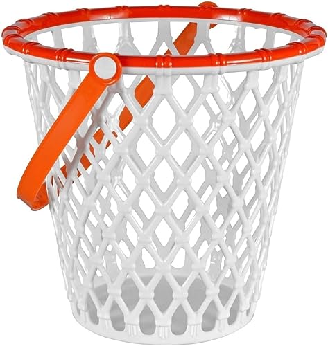 Basketball Hoop Easter Basket & Halloween Candy Bucket, 7.25-Inch Tall Plastic Toy Storage