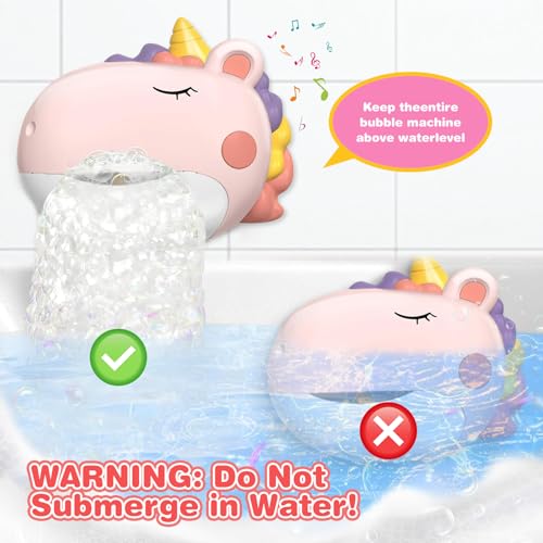 Bath Bubble Machine for Toddlers – Automatic Bubble Maker with Music, Safe for Ages 1-8, Best Birthday Gift
