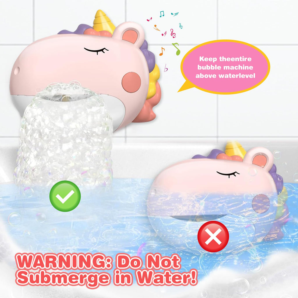 Bath Bubble Machine for Toddlers – Automatic Bubble Maker with Music, Safe for Ages 1-8, Best Birthday Gift
