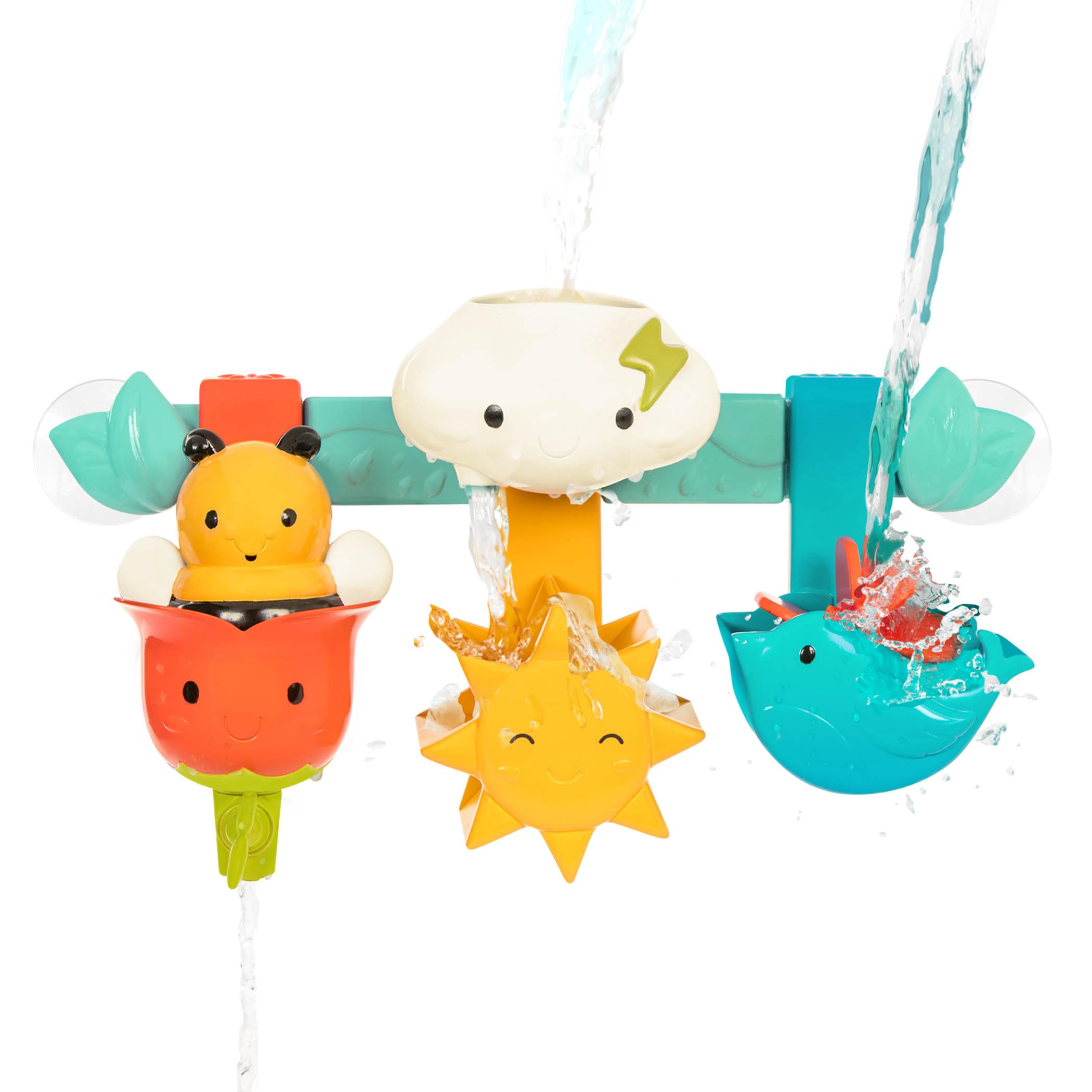 Battat Baby Bath Toy Bar with 6 Removable Pieces and Suction Cups for Toddlers 12+ Months