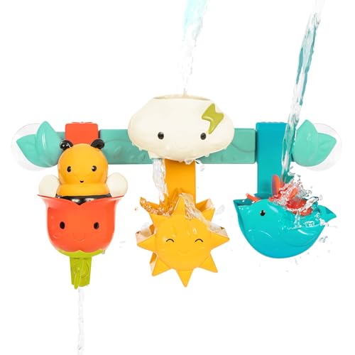 Battat Baby Bath Toy Bar with 6 Removable Pieces and Suction Cups for Toddlers 12+ Months