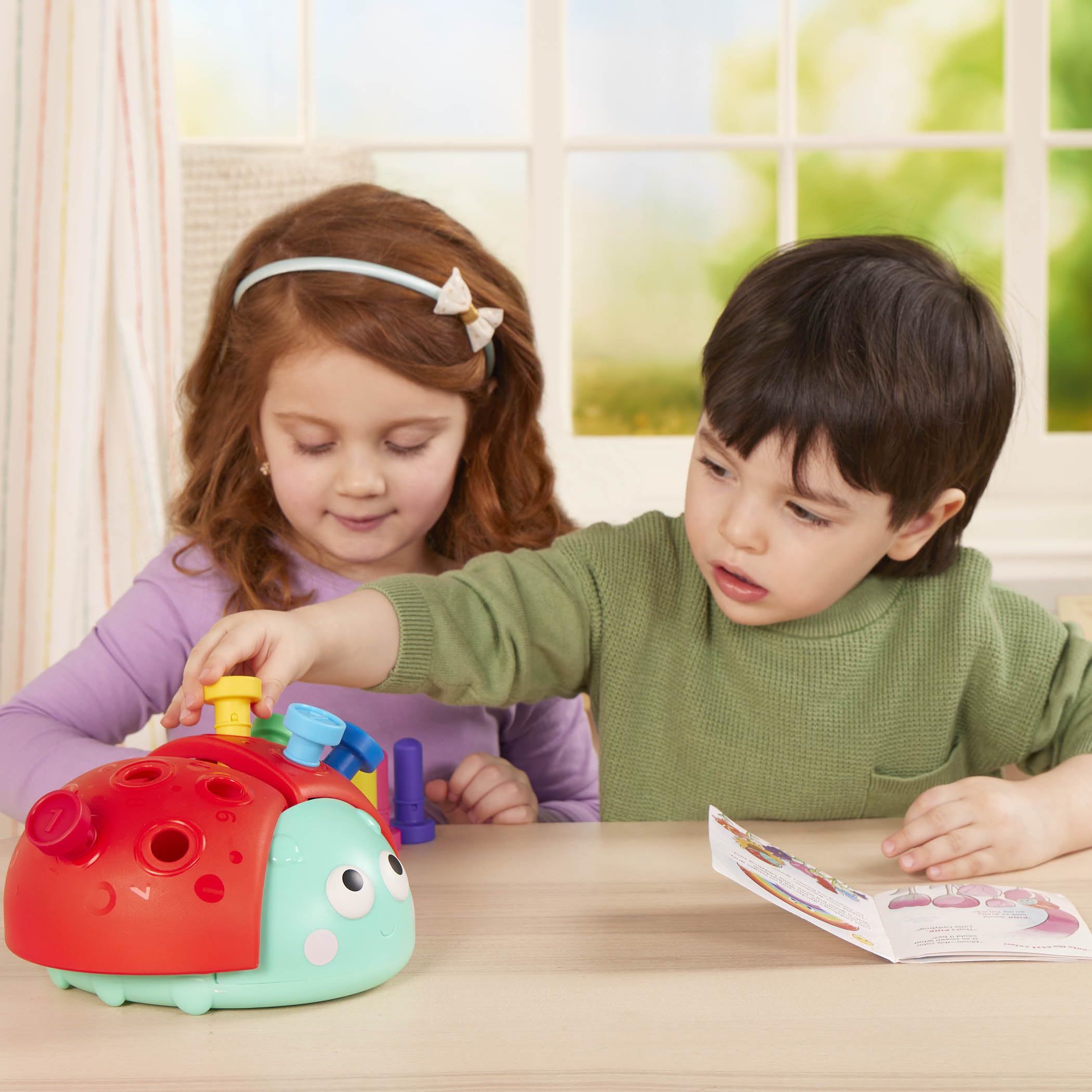 Battat Education Ladybug Peg Toy – Fine Motor Skills & Color Learning for Toddlers 18+ Months