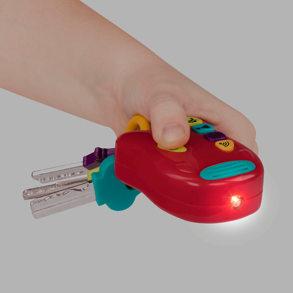 Battat Light & Sound Toy Car Keys Set – 3 Keys & Remote with Flashlight – for Toddlers 10+ Months