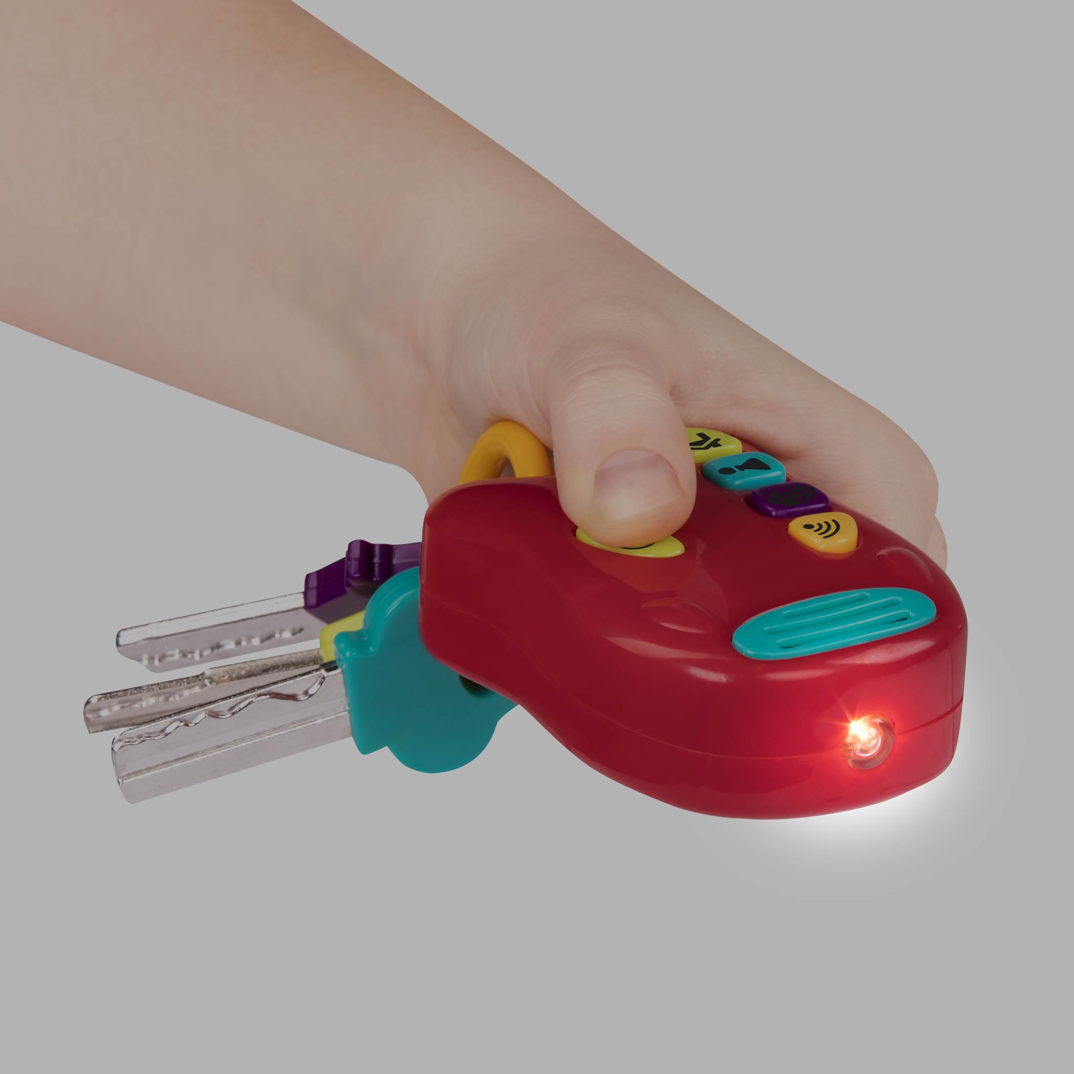 Battat Light & Sound Toy Car Keys Set – 3 Keys & Remote with Flashlight – for Toddlers 10+ Months