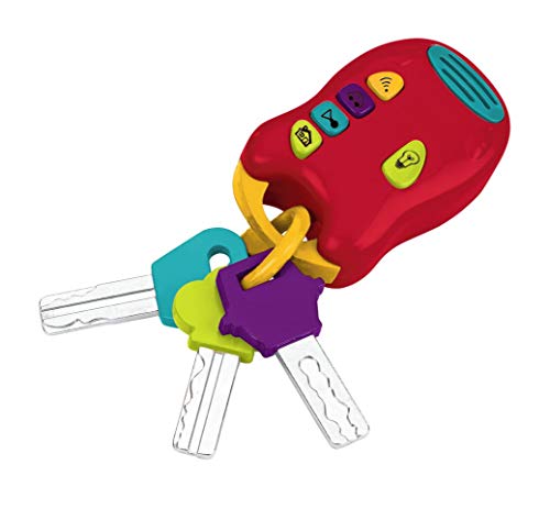 Battat Light & Sound Toy Car Keys Set – 3 Keys & Remote with Flashlight – for Toddlers 10+ Months