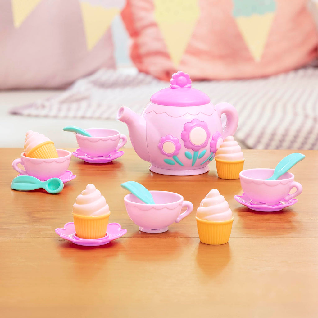 Battat Play Circle Singing Teapot Musical Tea Party Set – 17 Pieces, Ages 3+