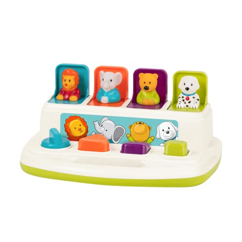 Battat Pop-Up Pals – Cause-and-Effect Toy with Buttons & Colors for Toddlers 18+ Months