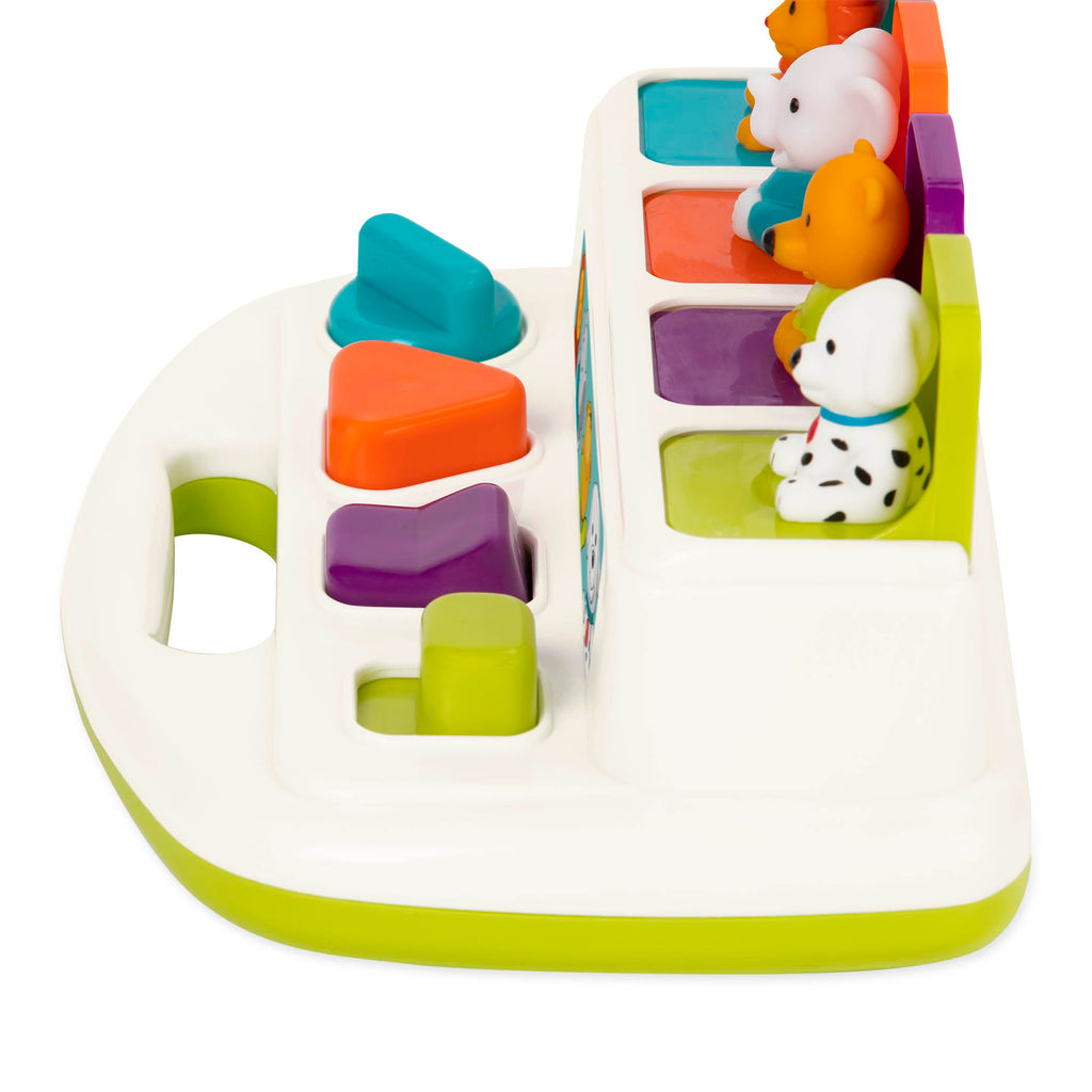 Battat Pop-Up Pals – Cause-and-Effect Toy with Buttons & Colors for Toddlers 18+ Months