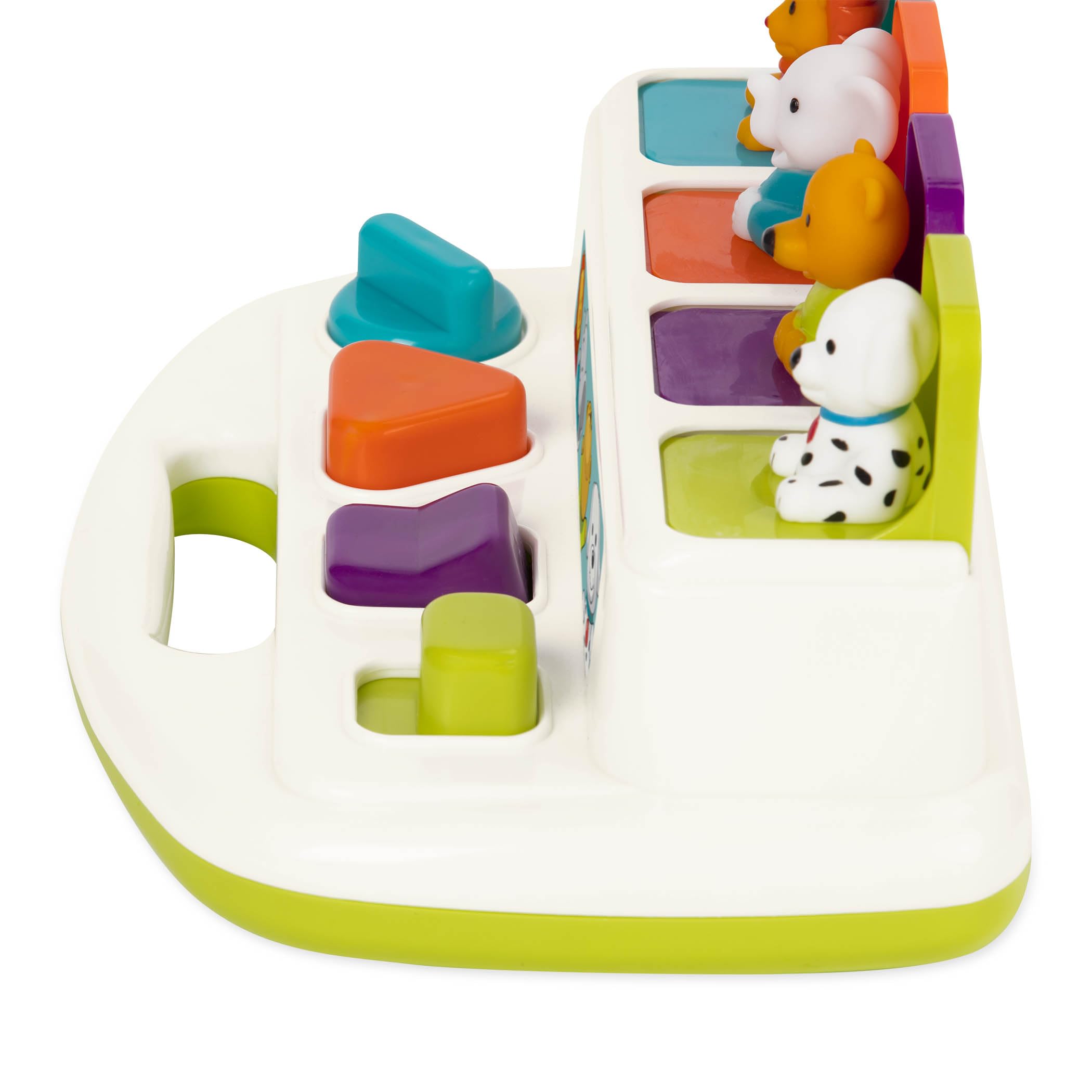 Battat Pop-Up Pals – Cause-and-Effect Toy with Buttons & Colors for Toddlers 18+ Months