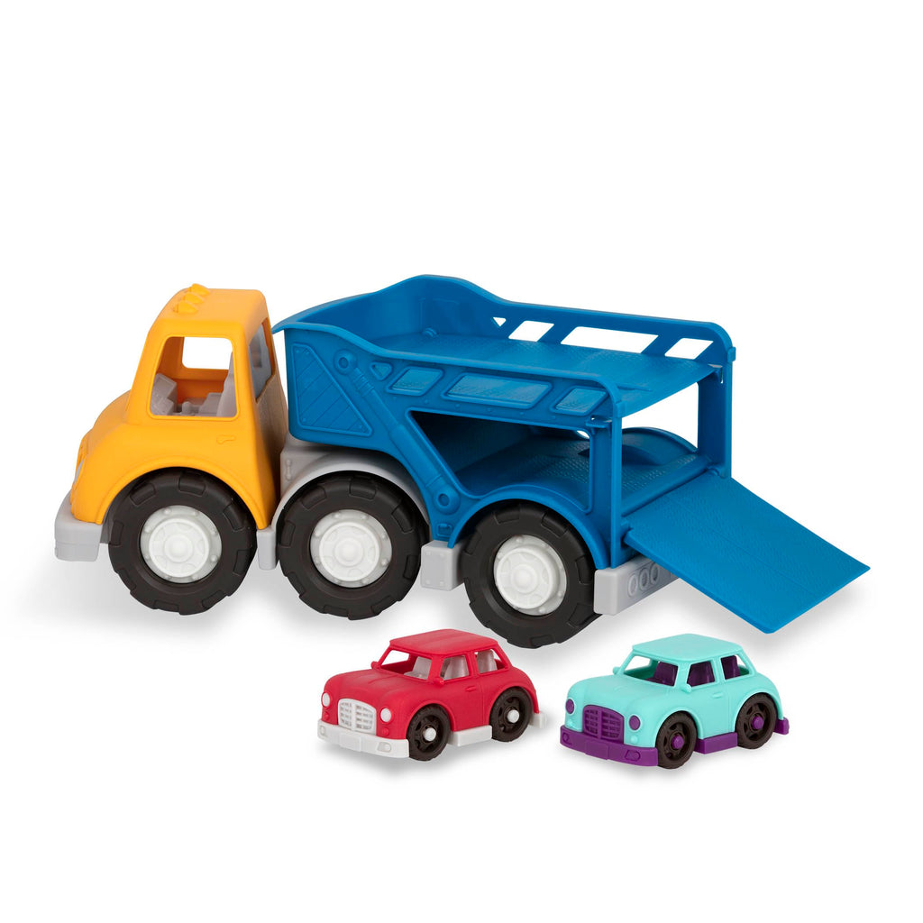 Battat Wonder Wheels Toy Carrier Truck & 2 Cars – Toddler Vehicle Playset