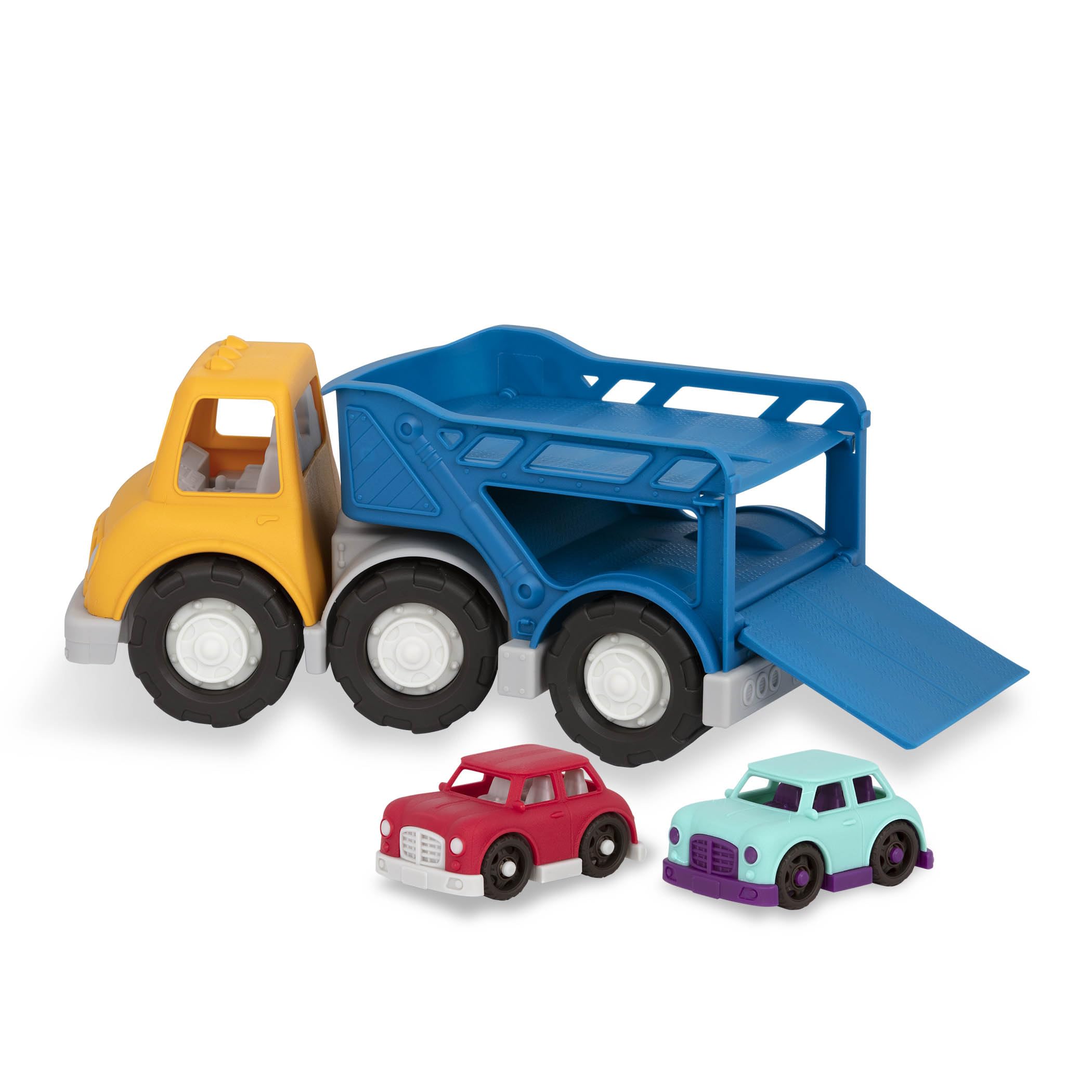 Battat Wonder Wheels Toy Carrier Truck & 2 Cars – Toddler Vehicle Playset