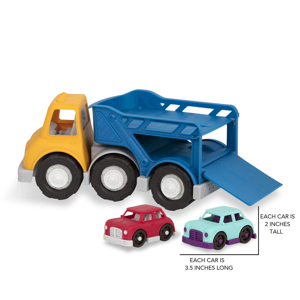 Battat Wonder Wheels Toy Carrier Truck & 2 Cars – Toddler Vehicle Playset