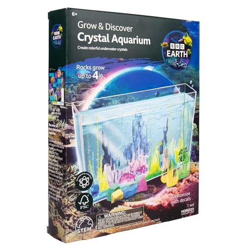 BBC Earth Crystal Aquarium: Colorful Crystal Growing Kit for Kids Ages 6+