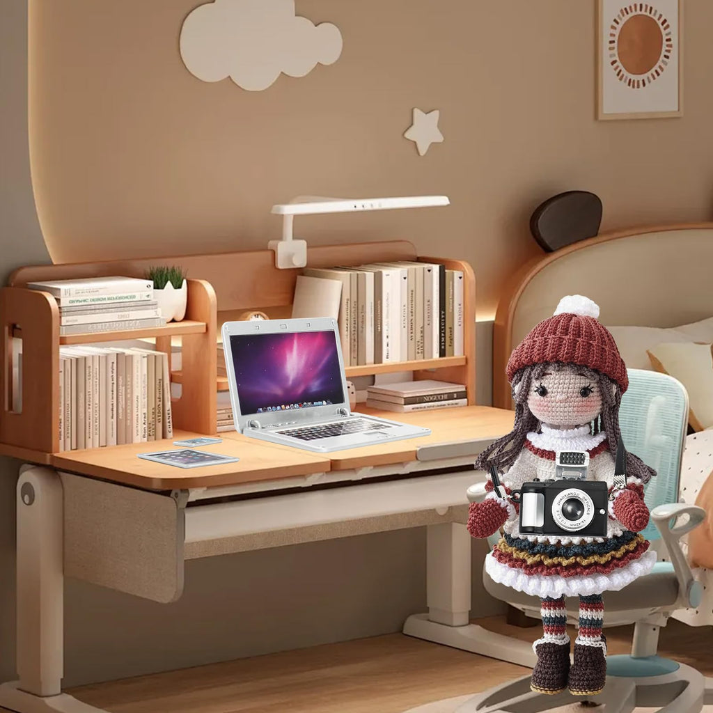 Bbiamsleep 4-Piece Miniature Laptop, Tablet, Phone & Camera Set for Dollhouses (1/4, 1/6, 1/12 Scale)