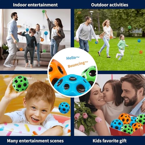 BBLING High Bouncing Balls – 6-Pack for Hand-Eye Coordination, Indoor & Outdoor Play