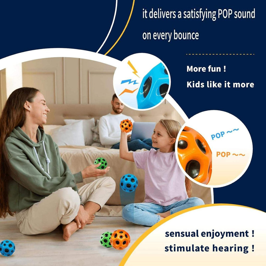 BBLING High Bouncing Balls – 6-Pack for Hand-Eye Coordination, Indoor & Outdoor Play