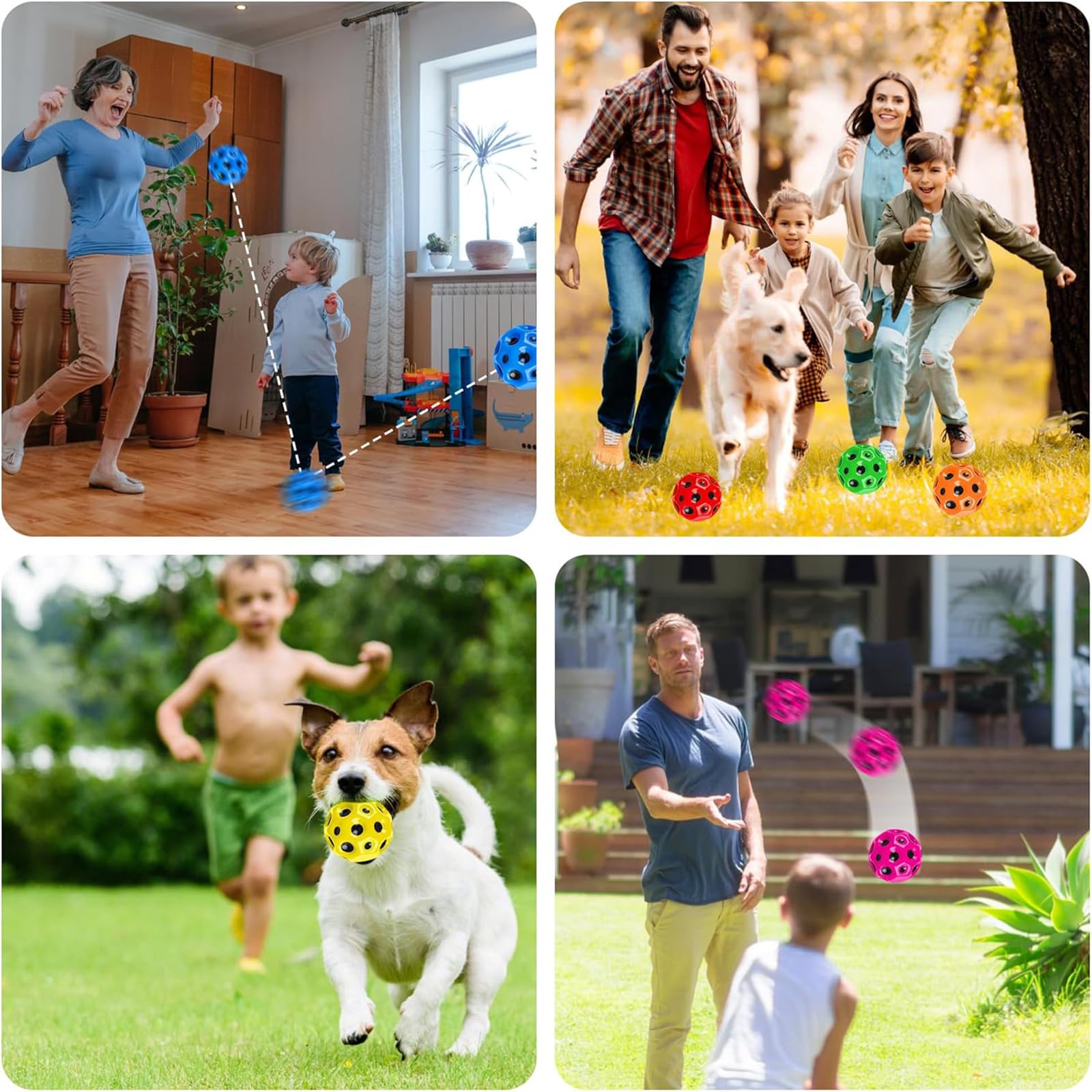 BBLING High Bouncing Balls – 6-Pack for Hand-Eye Coordination, Indoor & Outdoor Play