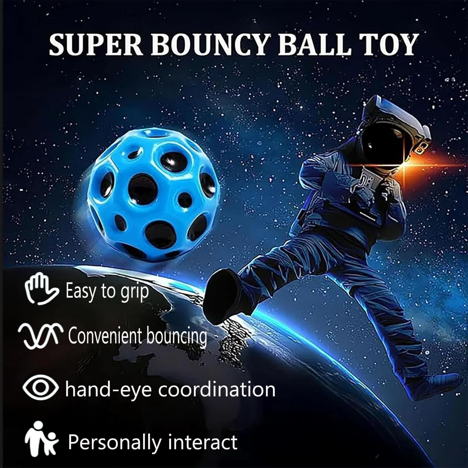 BBLING High Bouncing Balls – 6-Pack for Hand-Eye Coordination, Indoor & Outdoor Play