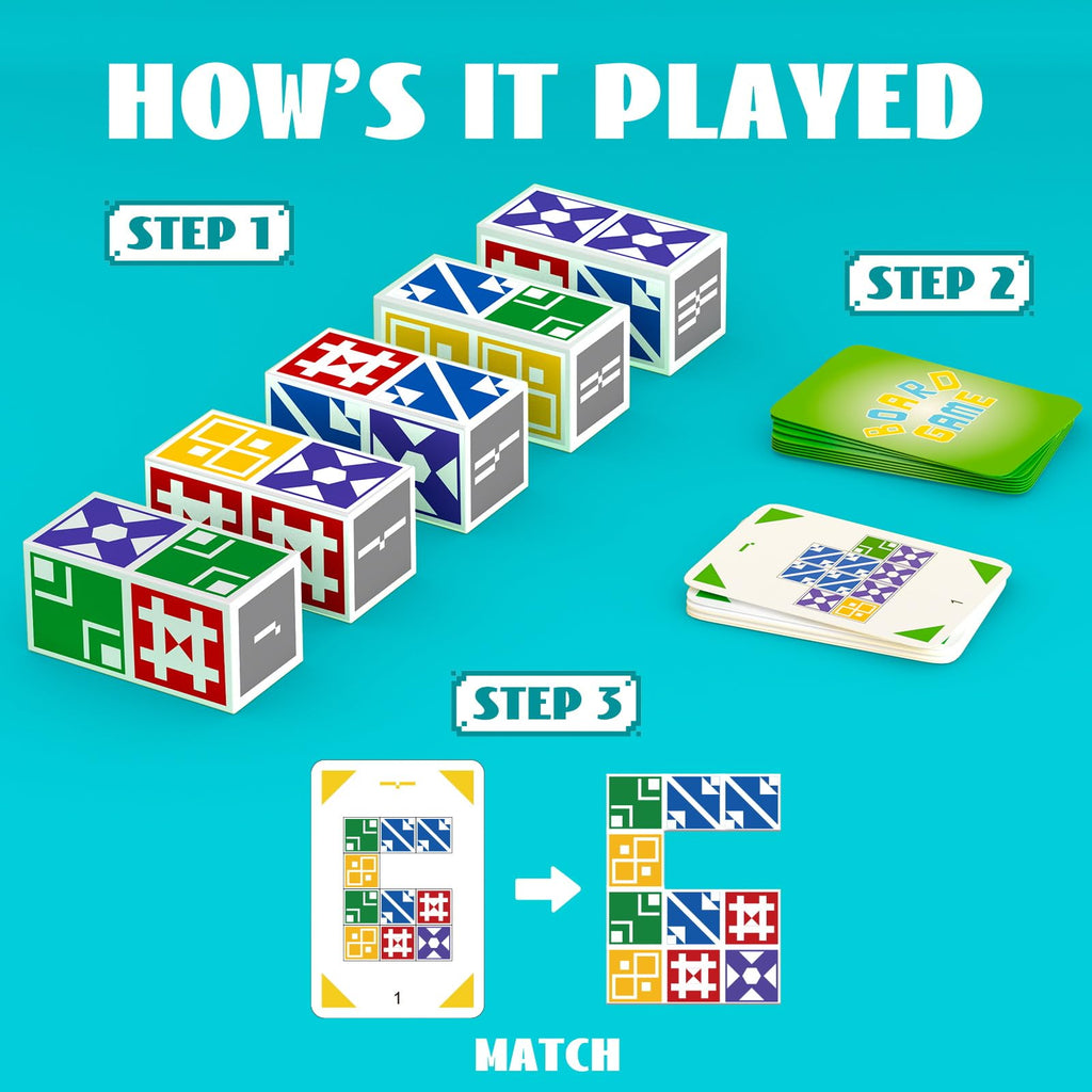 BBnote Family Matching Game: Block Puzzle for Kids & Adults, 2-Player Card Game Ages 6+