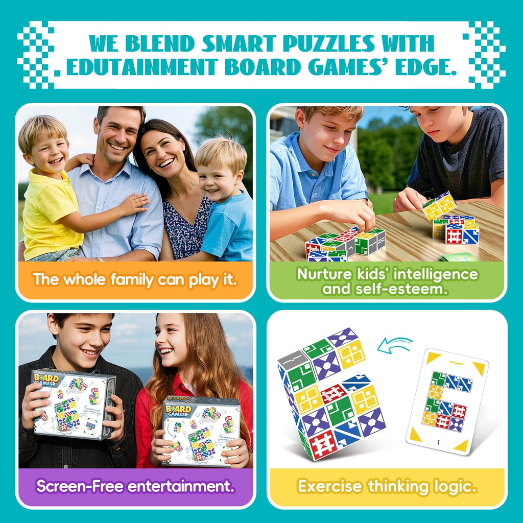 BBnote Family Matching Game: Block Puzzle for Kids & Adults, 2-Player Card Game Ages 6+