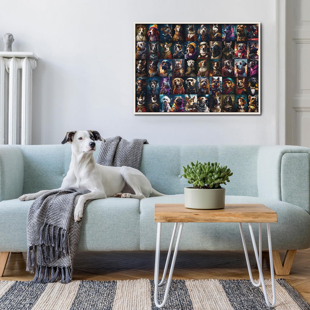 BBOLDIN 1000 Piece Dog Portrait Jigsaw Puzzle – 50 Breeds Collage for Adults