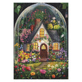 BBOLDIN 1000 Piece Flower Garden Jigsaw Puzzle – Floral Cottage in Glass Dome, 27.5x19.7 Inches